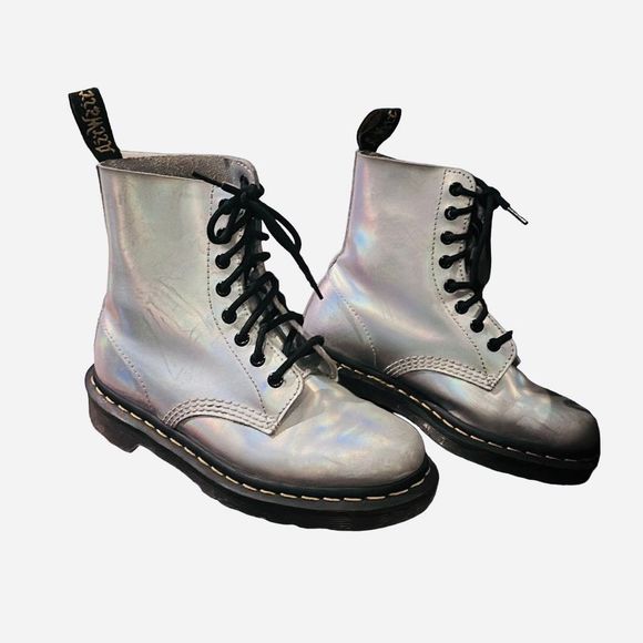 Women’s Dr. Martens holographic lace up boots - Picture 4 of 9